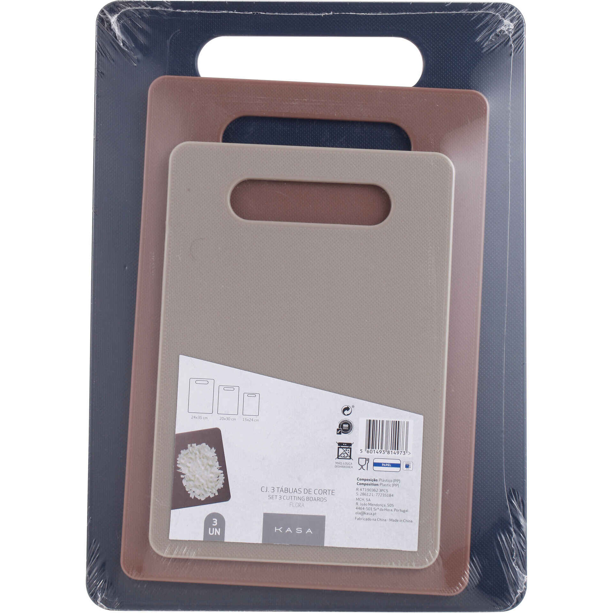 Conjunto 3 T&aacute;buas de Corte Flora Kasa