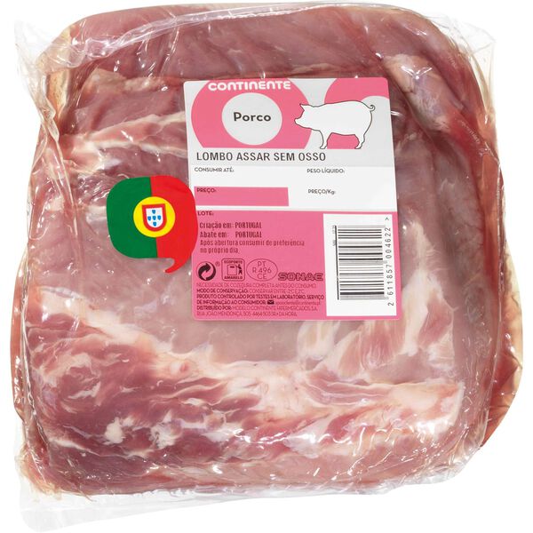 Lombo de Porco sem Osso para Assar Continente