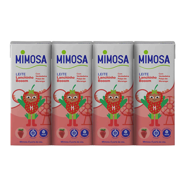 Leite Aromatizado com Morango Mimosa