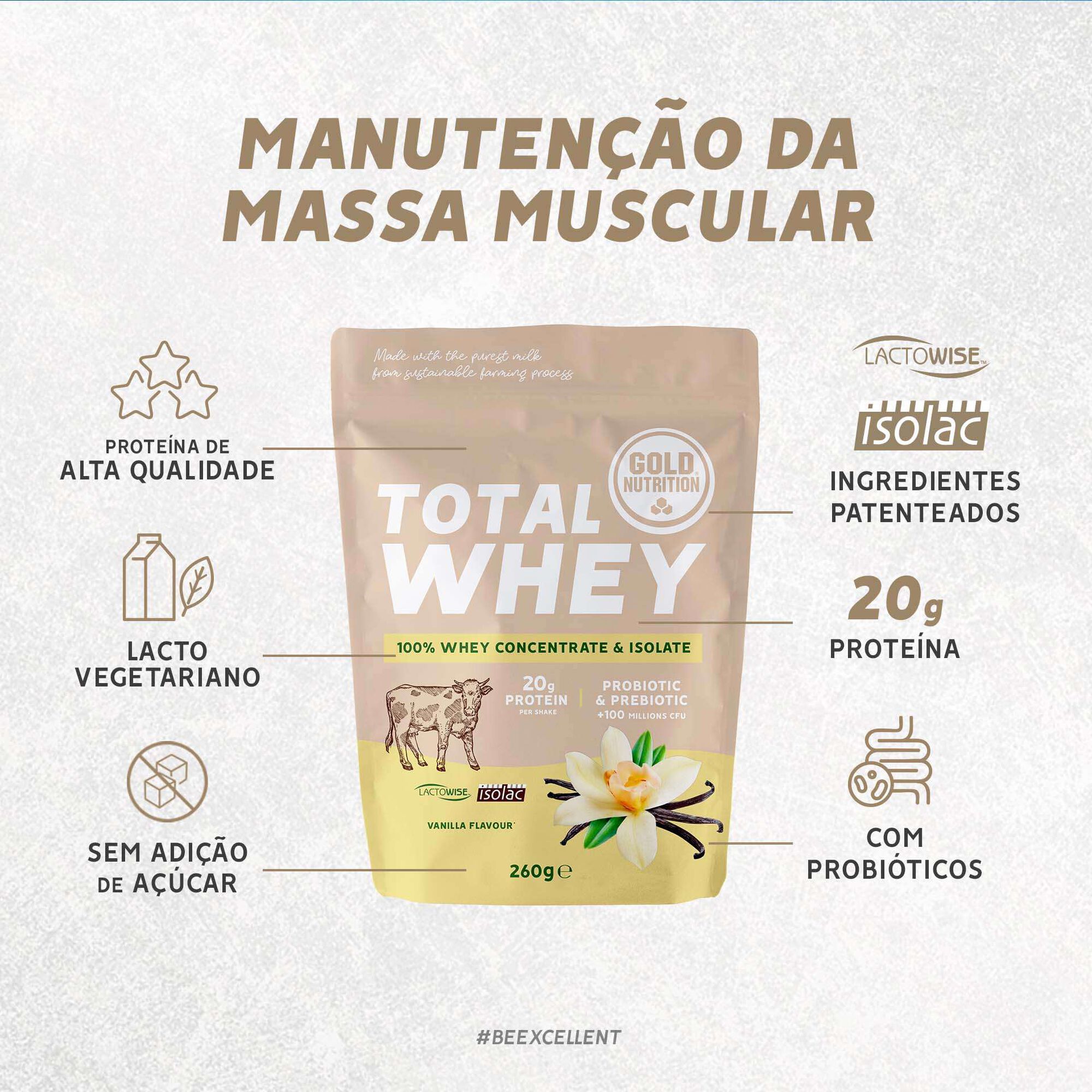 Total Whey Baunilha Gold Nutrition