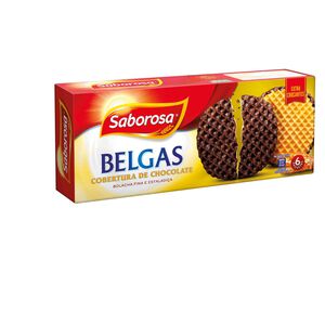 Bolachas Belgas Cobertas com Chocolate Saborosa