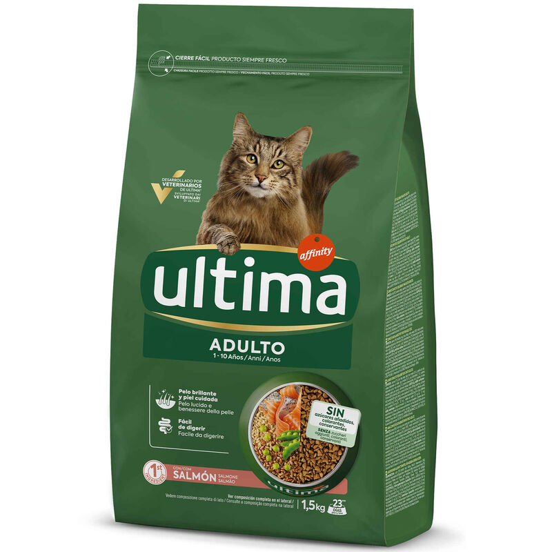 Ração para Gato Adulto Salmão e Arroz Affinity Ultima