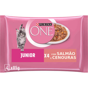 Comida Húmida para Gato Júnior Salmão Saquetas Purina One