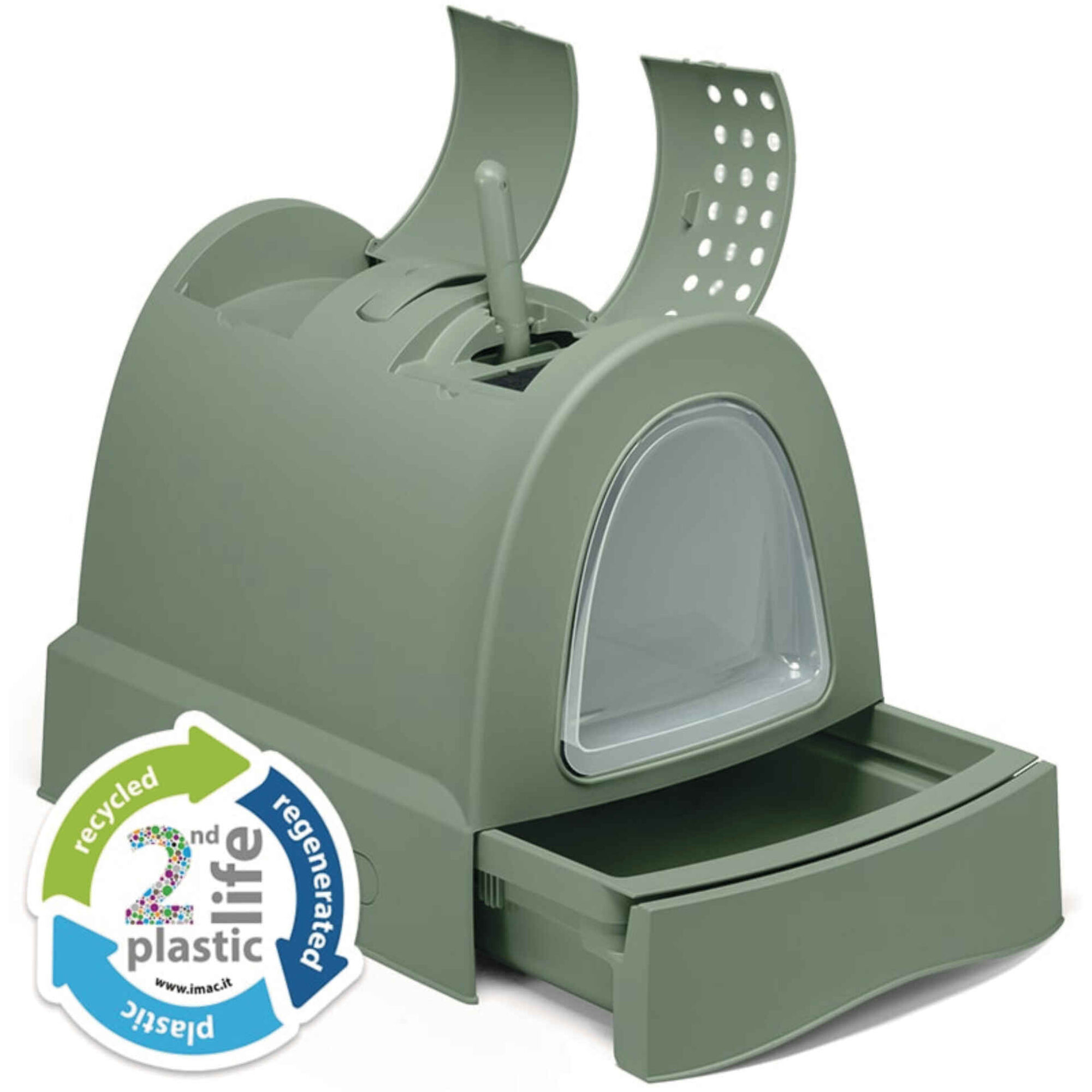 Caixa de Areia para Gato Verde Imac