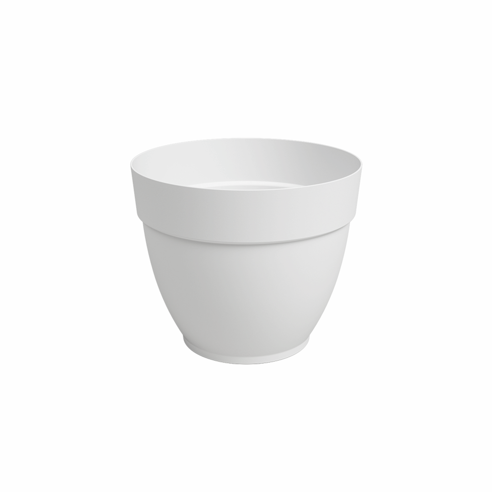 Vaso Redondo Plástico 20cm Branco