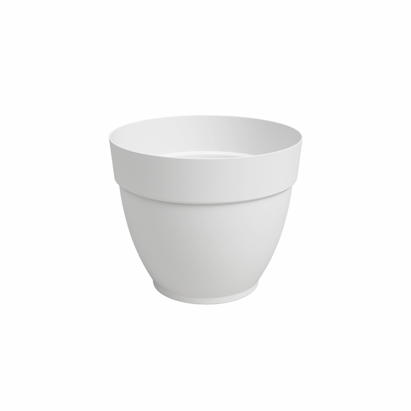 Vaso Redondo Plástico 20cm Branco Artevasi