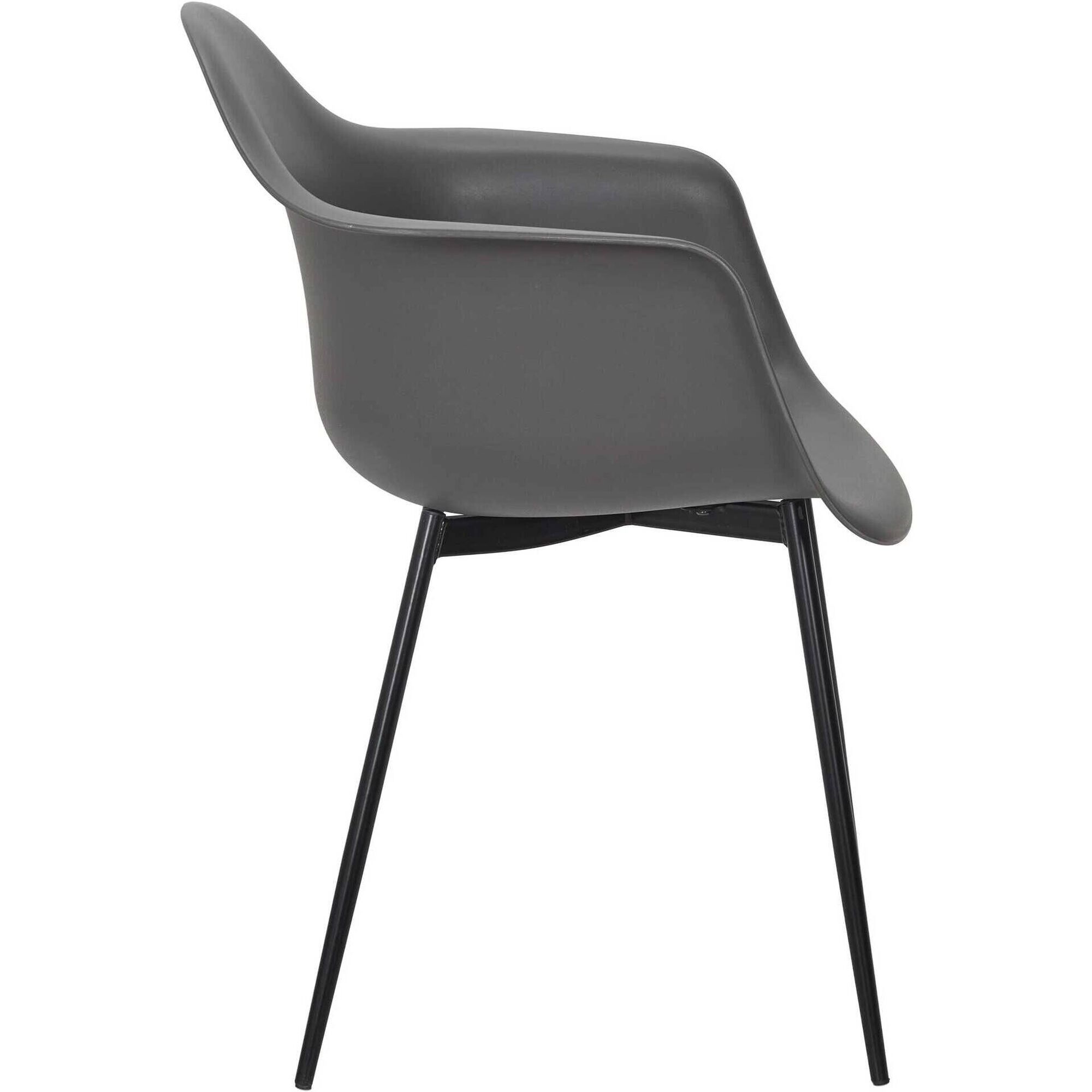 Conjunto de 4 Poltronas Cinza Gustav