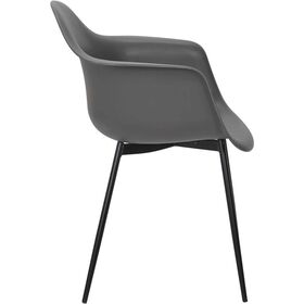 Conjunto de 4 Poltronas Cinza Gustav