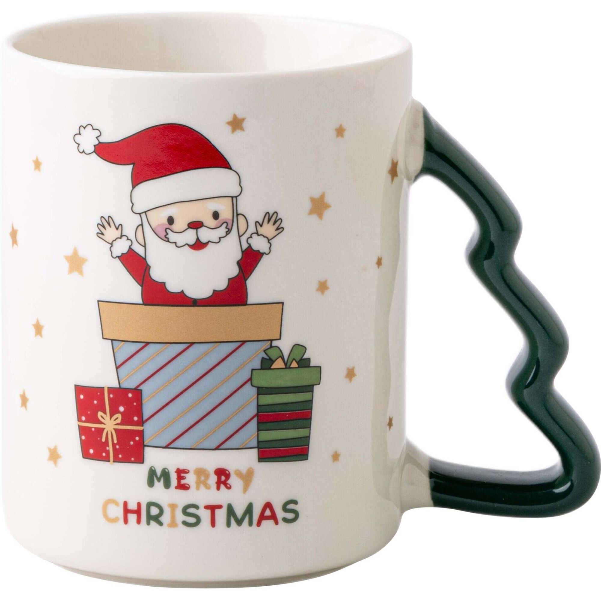 Caneca Pai Natal Presentes Asa em Árvore
