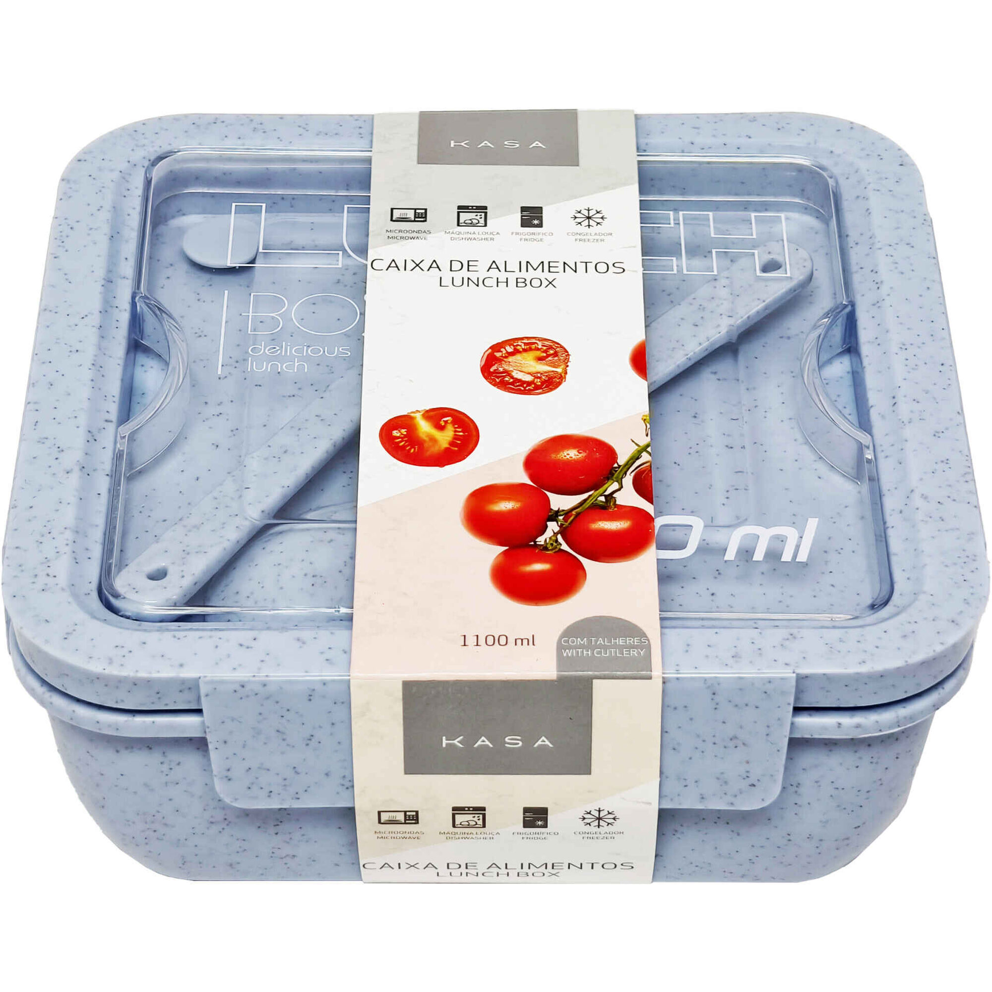 Caixa de Alimentos Azul Kasa