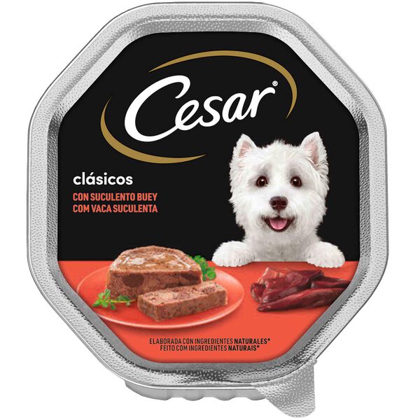 Comida Húmida para Cão Patê Vaca Terrina Cesar