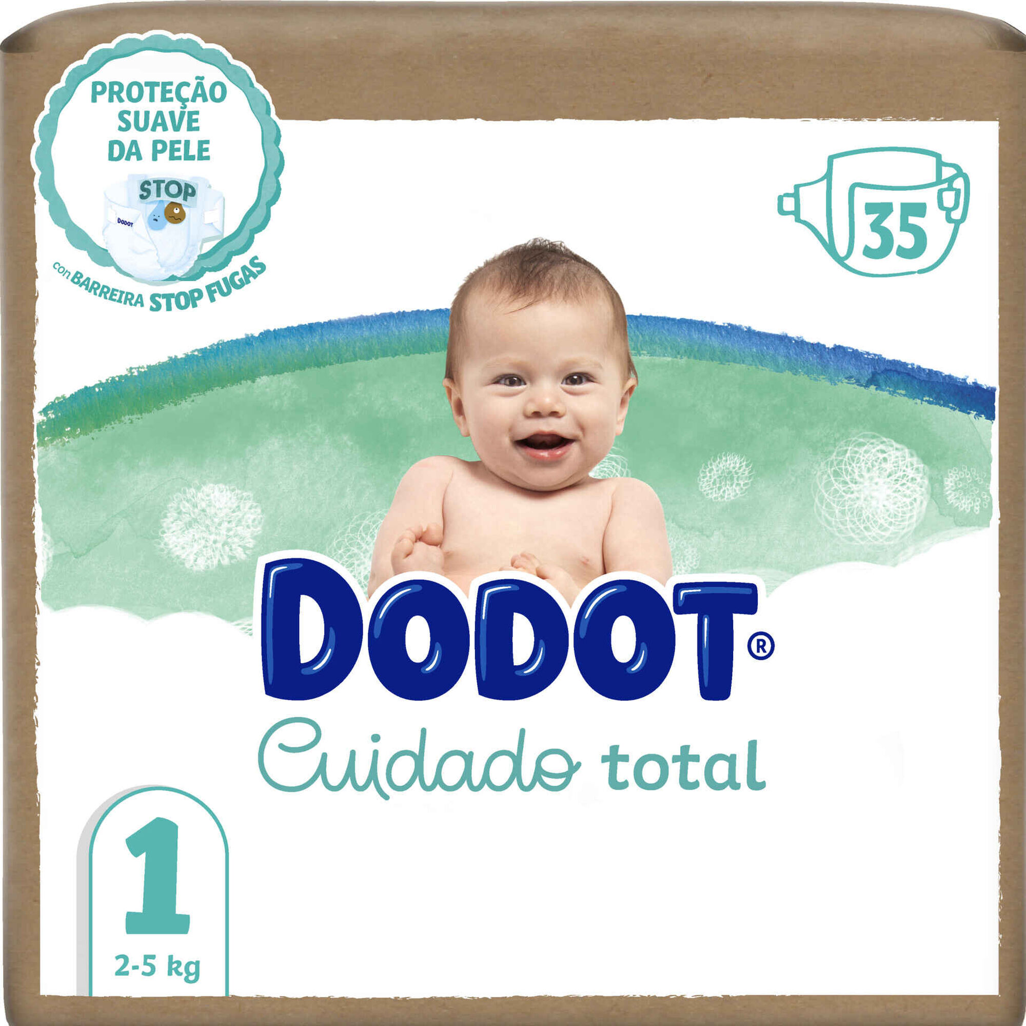 Fraldas Cuidado Total Carry 2-5kg T1