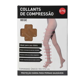 Collants de Compress&atilde;o Bege Tamanho &Uacute;nico Bazar&atilde;o