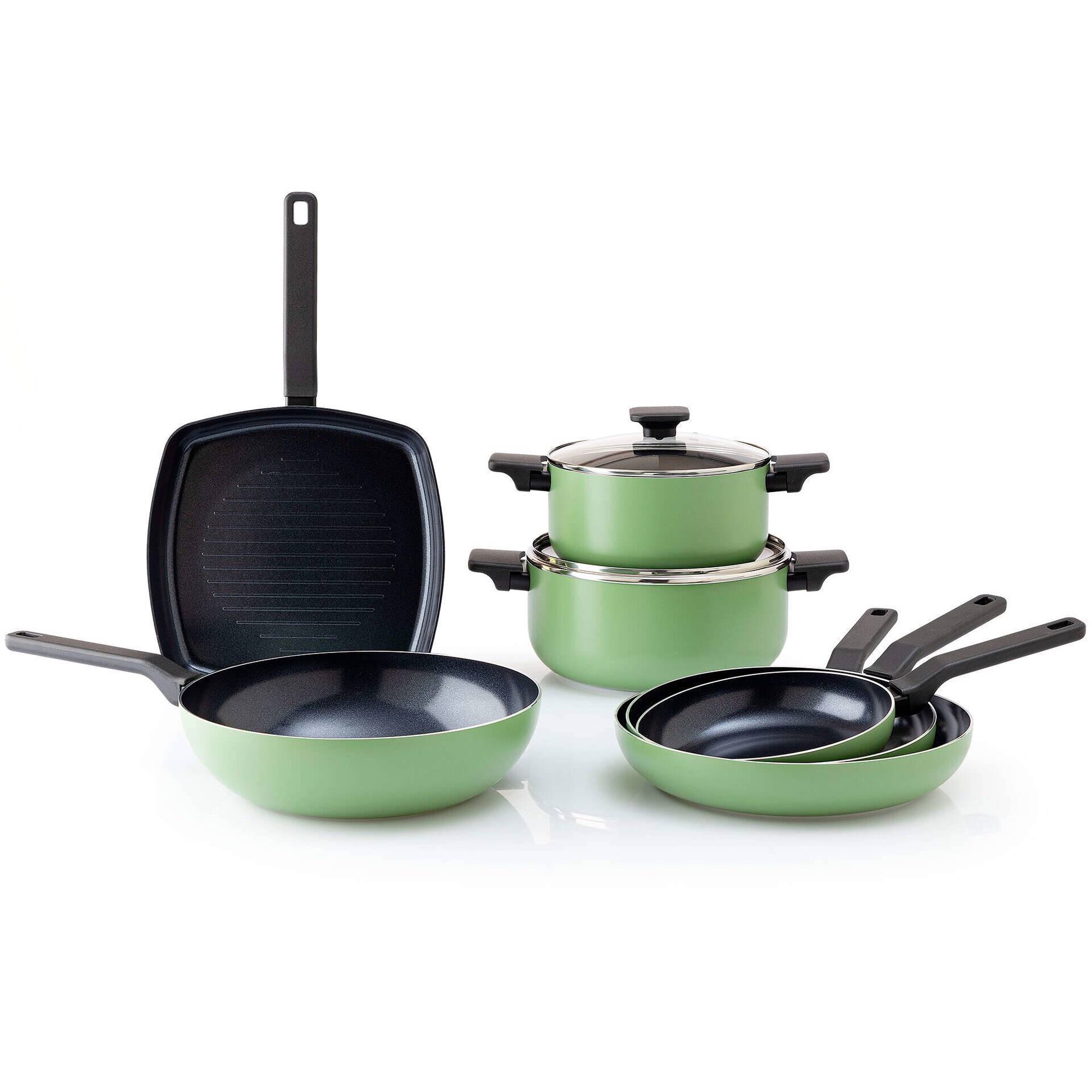 Ca&ccedil;arola 24cm Cer&acirc;mica Square Verde Kasa