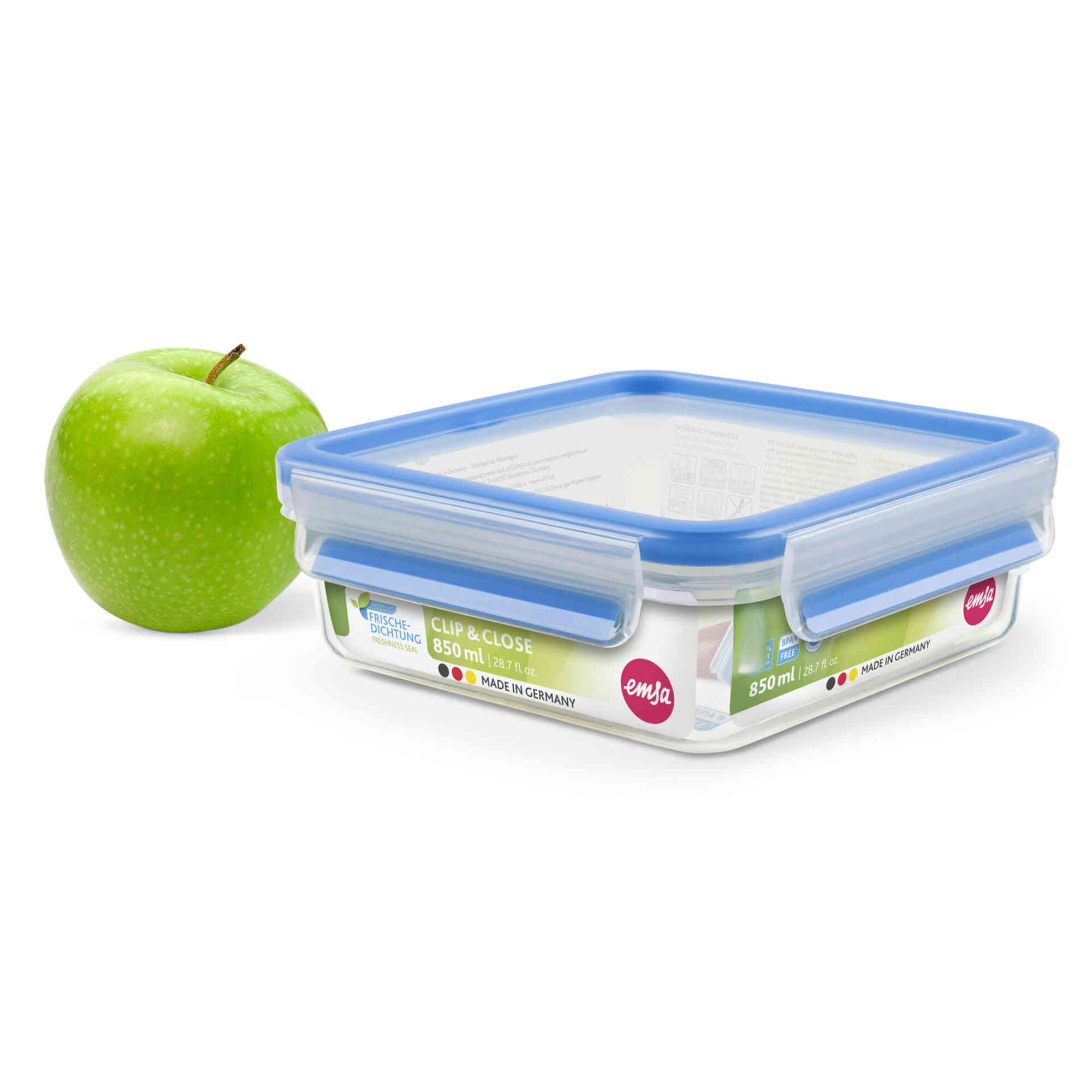 Caixa Herm&eacute;tica Quadrada Pl&aacute;stico 0,85L Emsa