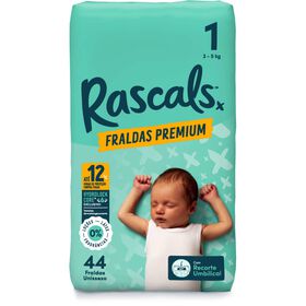 Fraldas Premium 3-5kg T1 Rascals