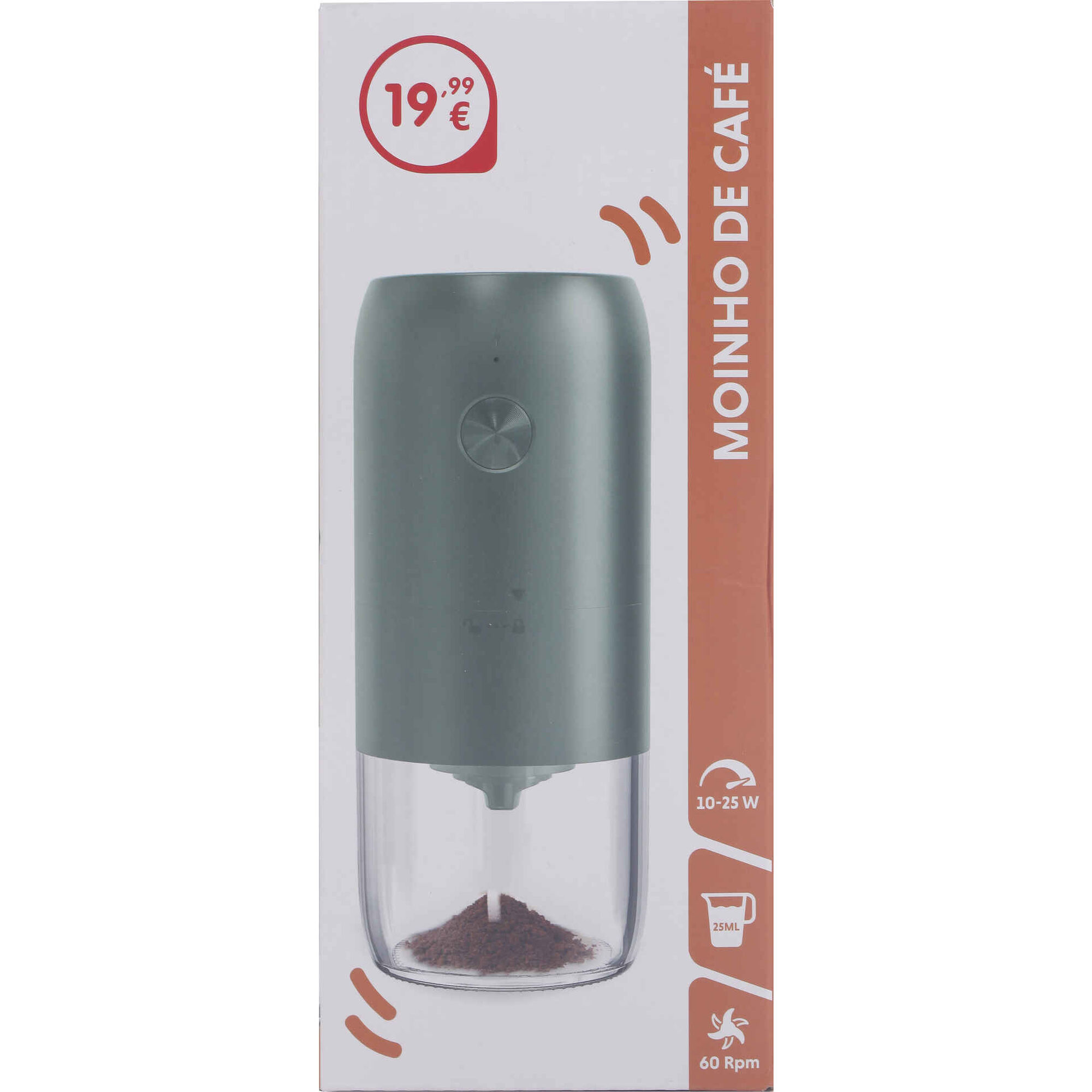 Moinho de Caf&eacute; El&eacute;trico 25ml Bazar&atilde;o