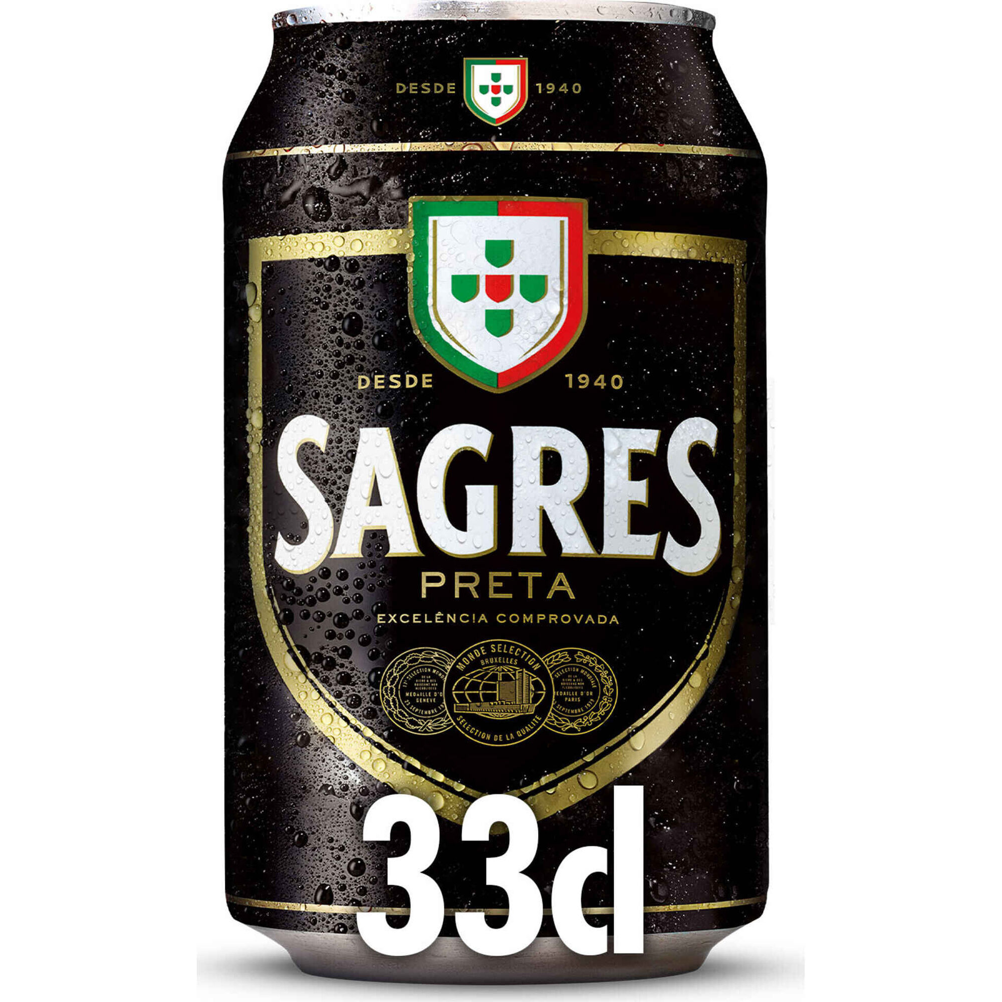 Cerveja em Lata com &Aacute;lcool Preta Sagres