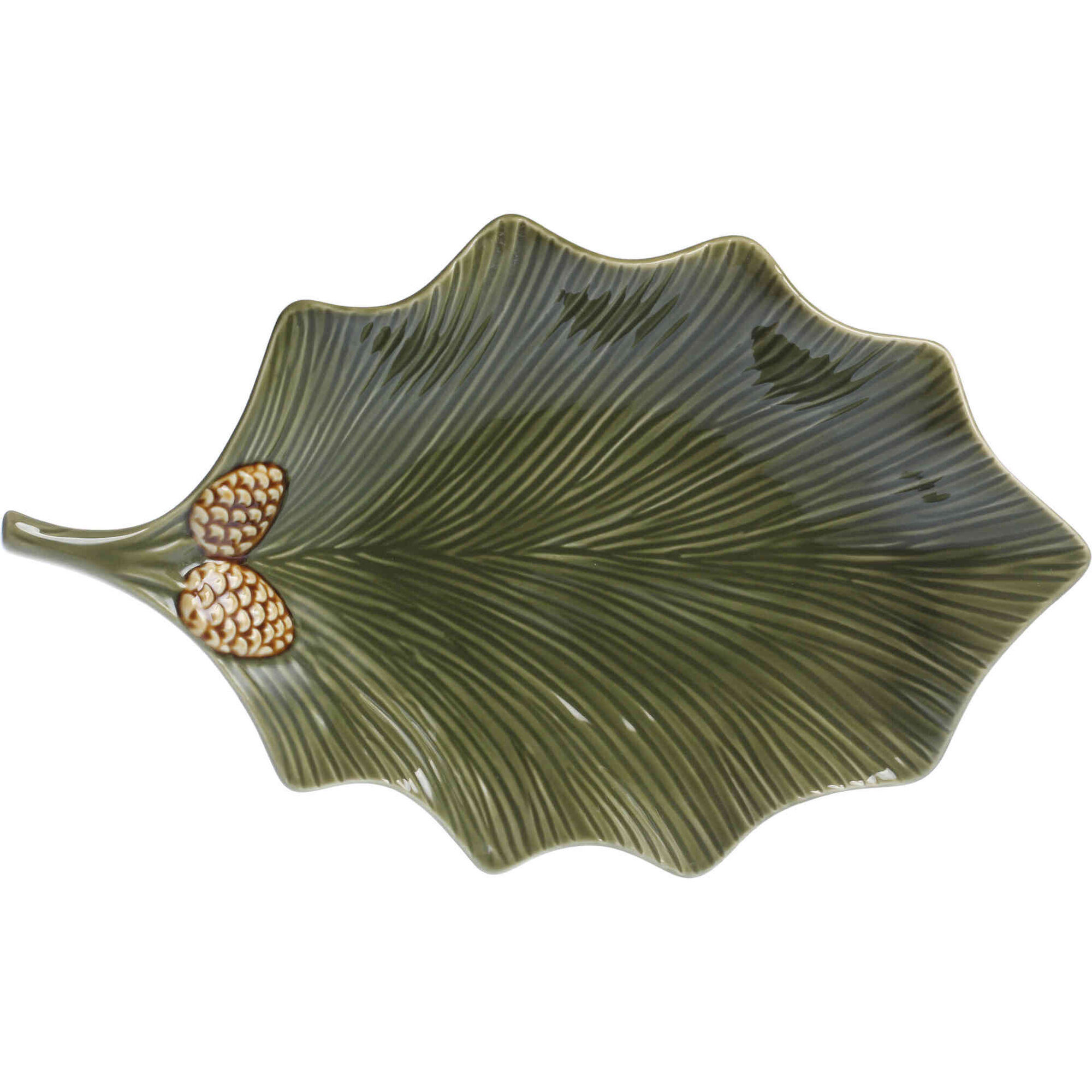 Travessa 26cm Folha Pinha Kasa