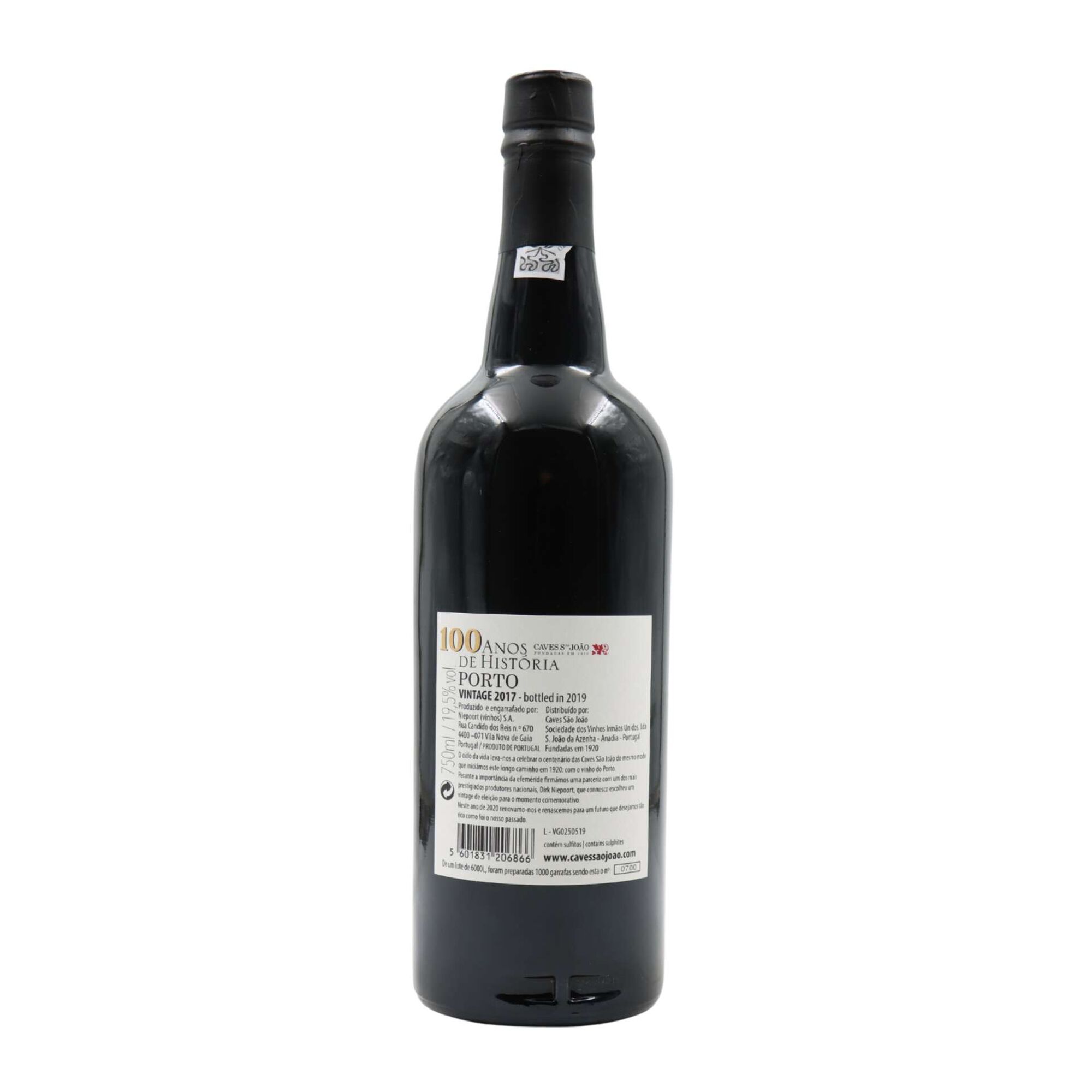 Caves S&atilde;o Jo&atilde;o 100 Anos De Hist&oacute;ria Vinho Do Porto Vintage 2017