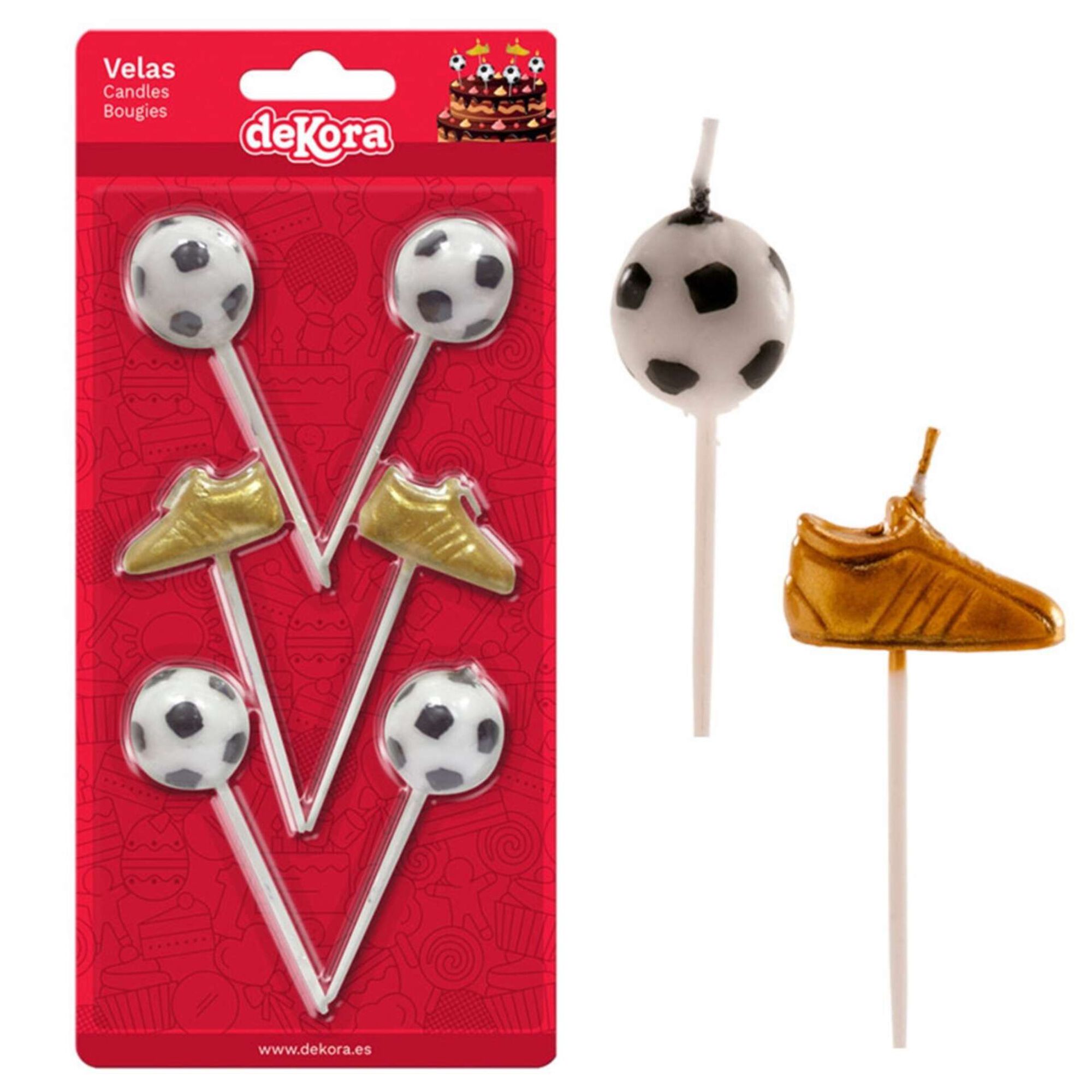 Velas Bolas de Futebol e Chuteiras