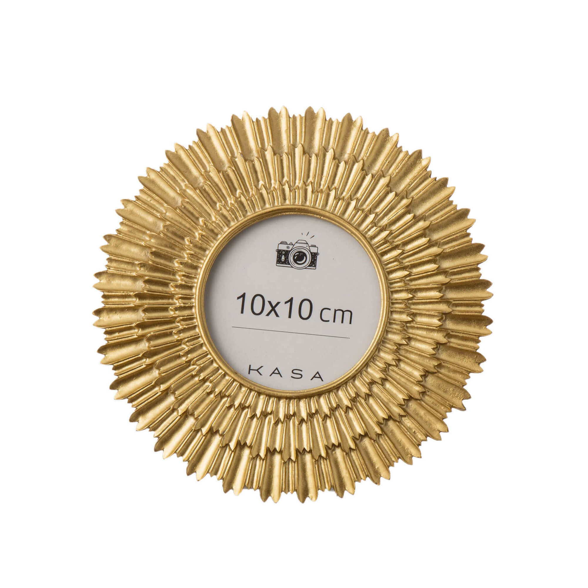 Moldura Redonda 10x10cm Dourada