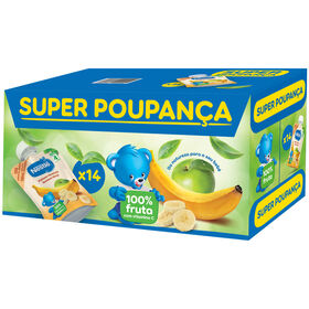 Pack Saquetas de Fruta Familiar Banana e Ma&ccedil;&atilde; +4M Nestl&eacute;