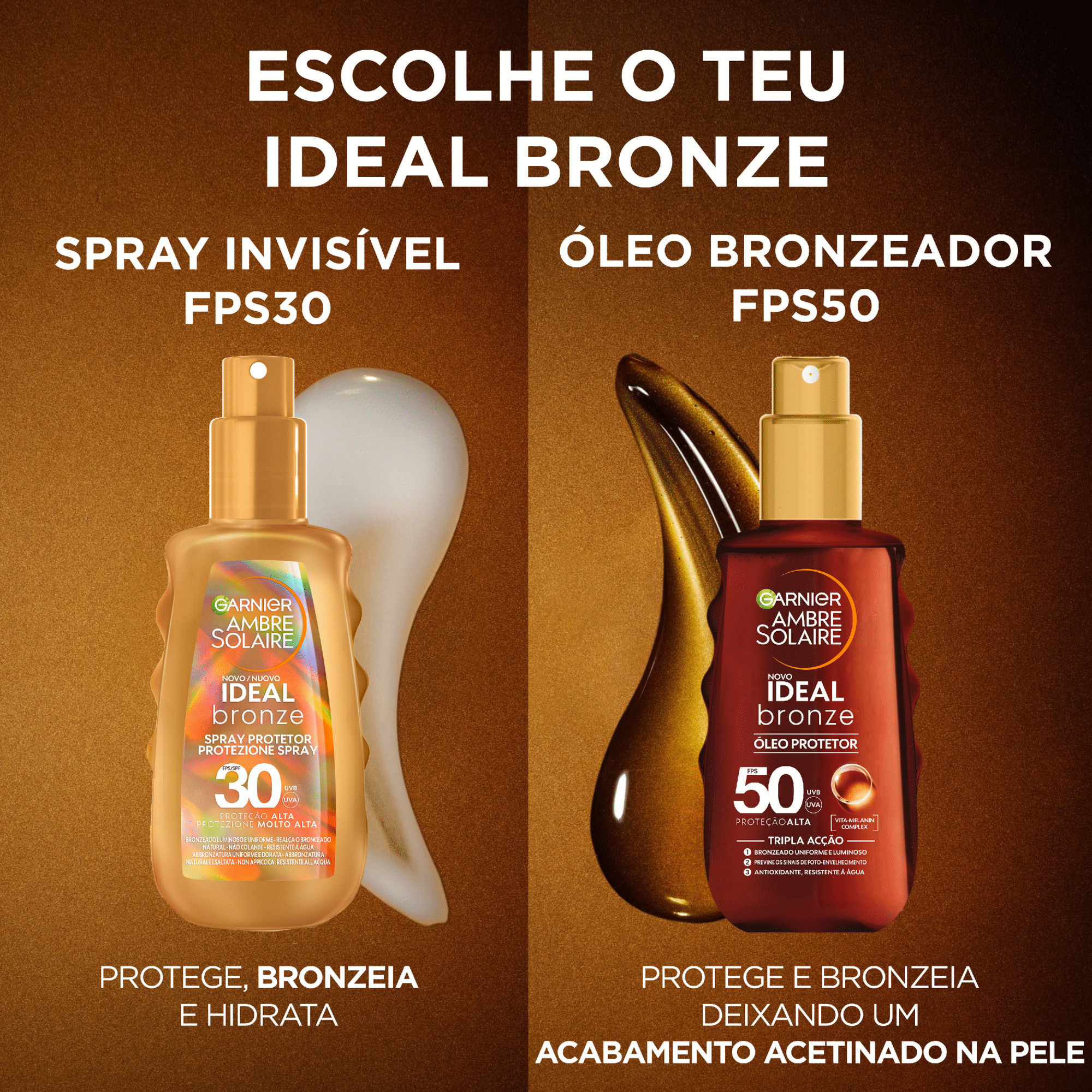 Protetor Solar Spray Ideal Bronze FPS 30 Garnier Ambre Solaire