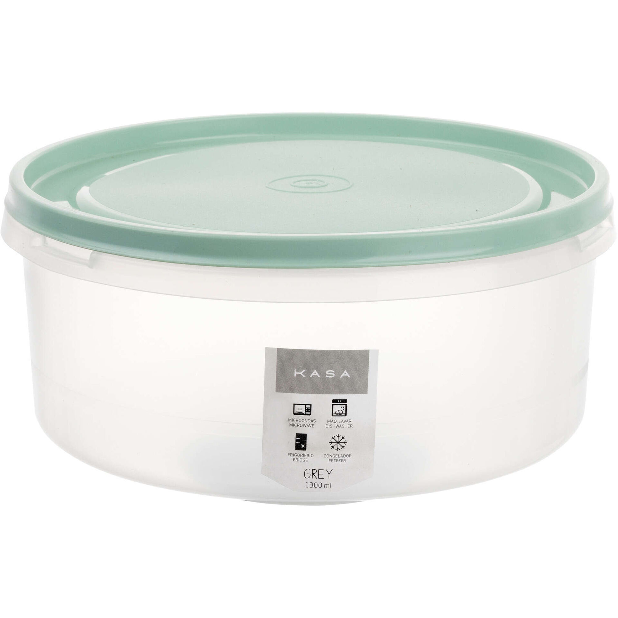 Caixa Hermética Redonda 1,3L Grey