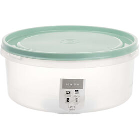 Caixa Herm&eacute;tica Redonda 1,3L Grey Kasa