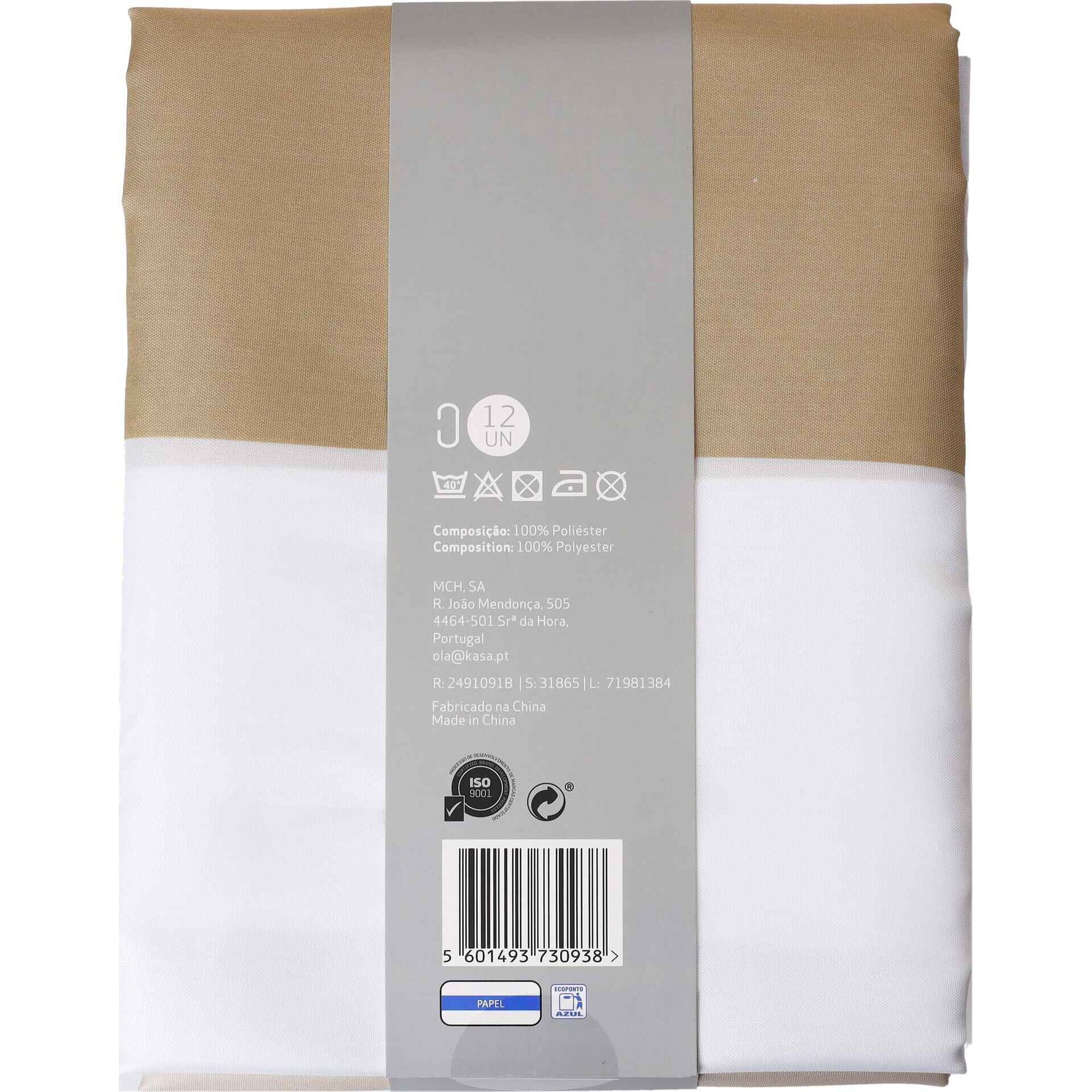 Cortina de Banho 180x200cm Poliéster Bege