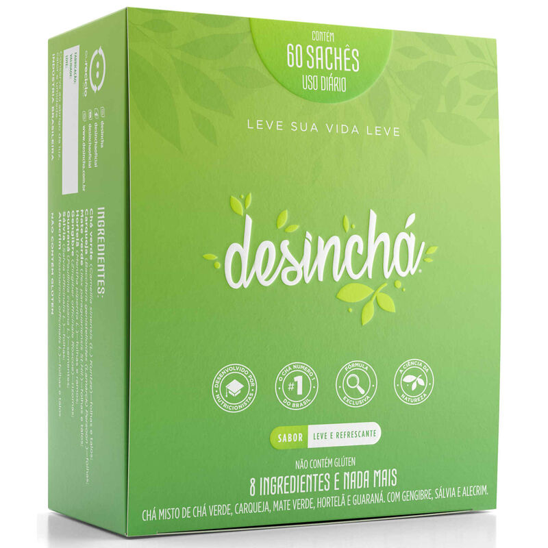 Chá Diário Drenante sem Glúten Desinchá