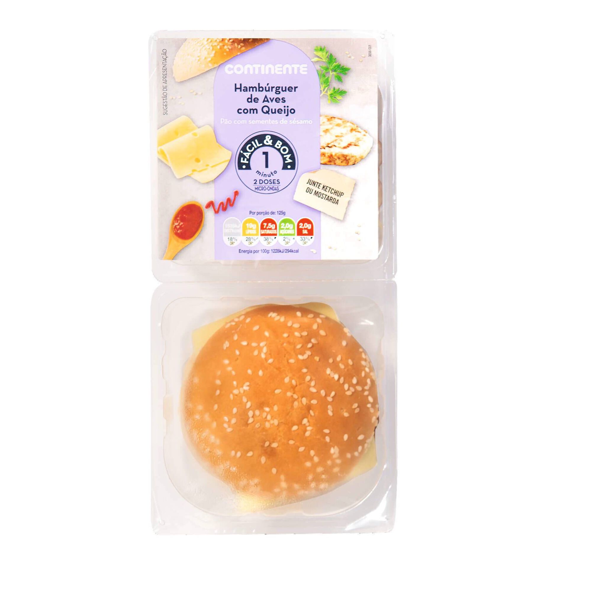 Hambúrguer de Aves com Queijo Gouda