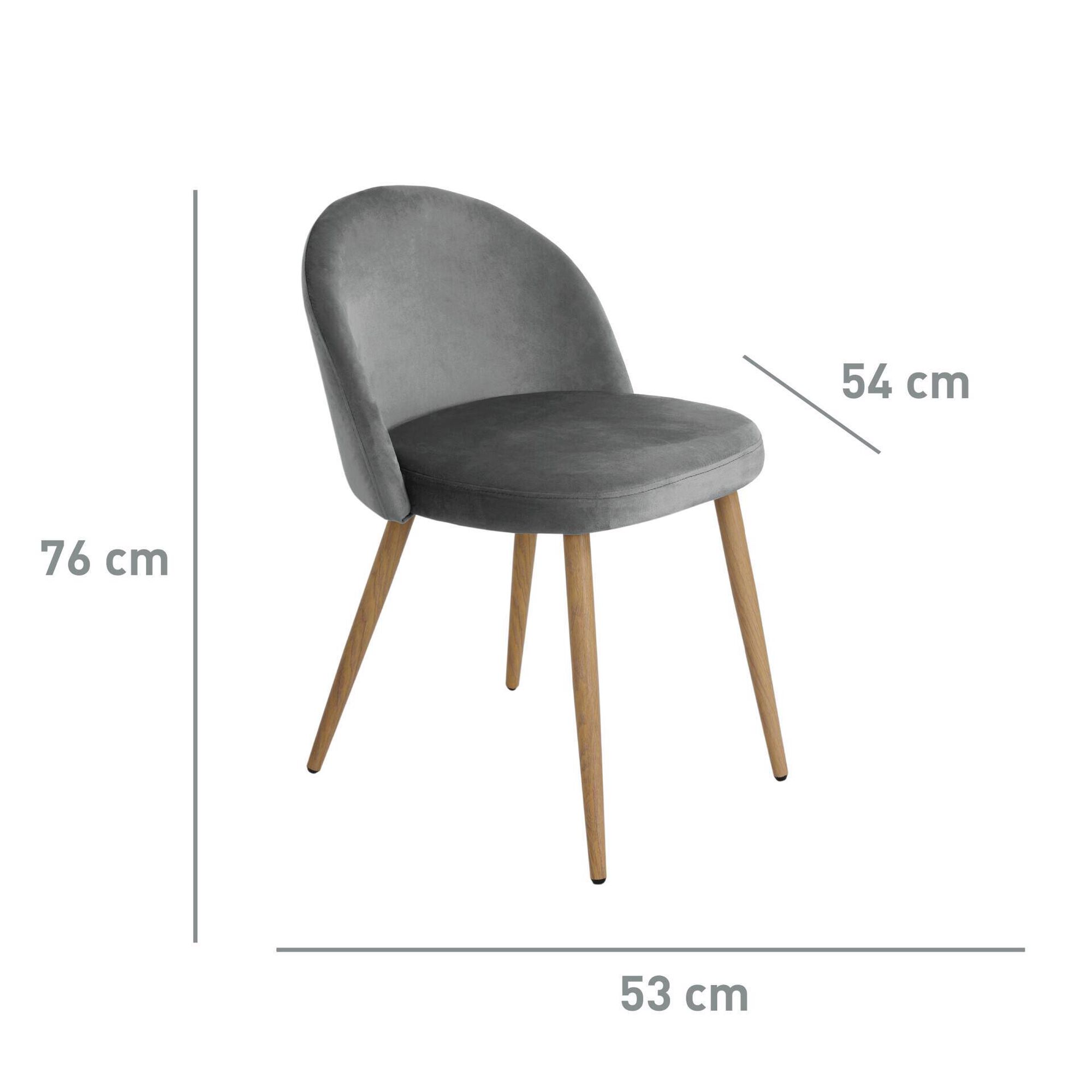 Cadeira Estofada Cinza Milan Kasa