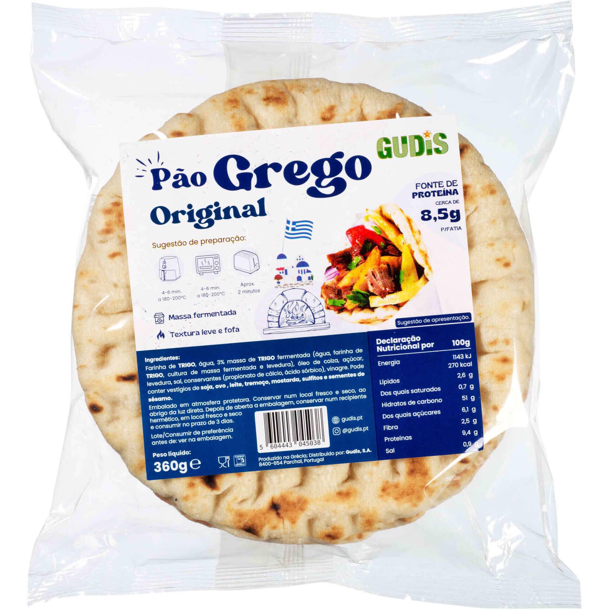 P&atilde;o Grego Original Gudis