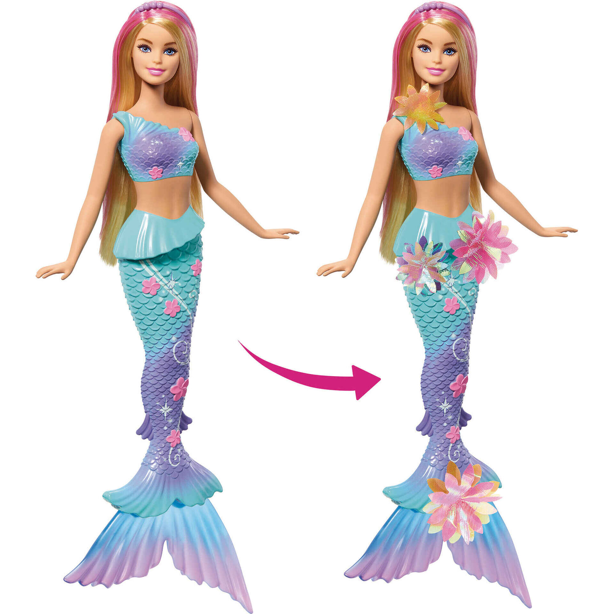 Barbie Sereia Mágica Florescente