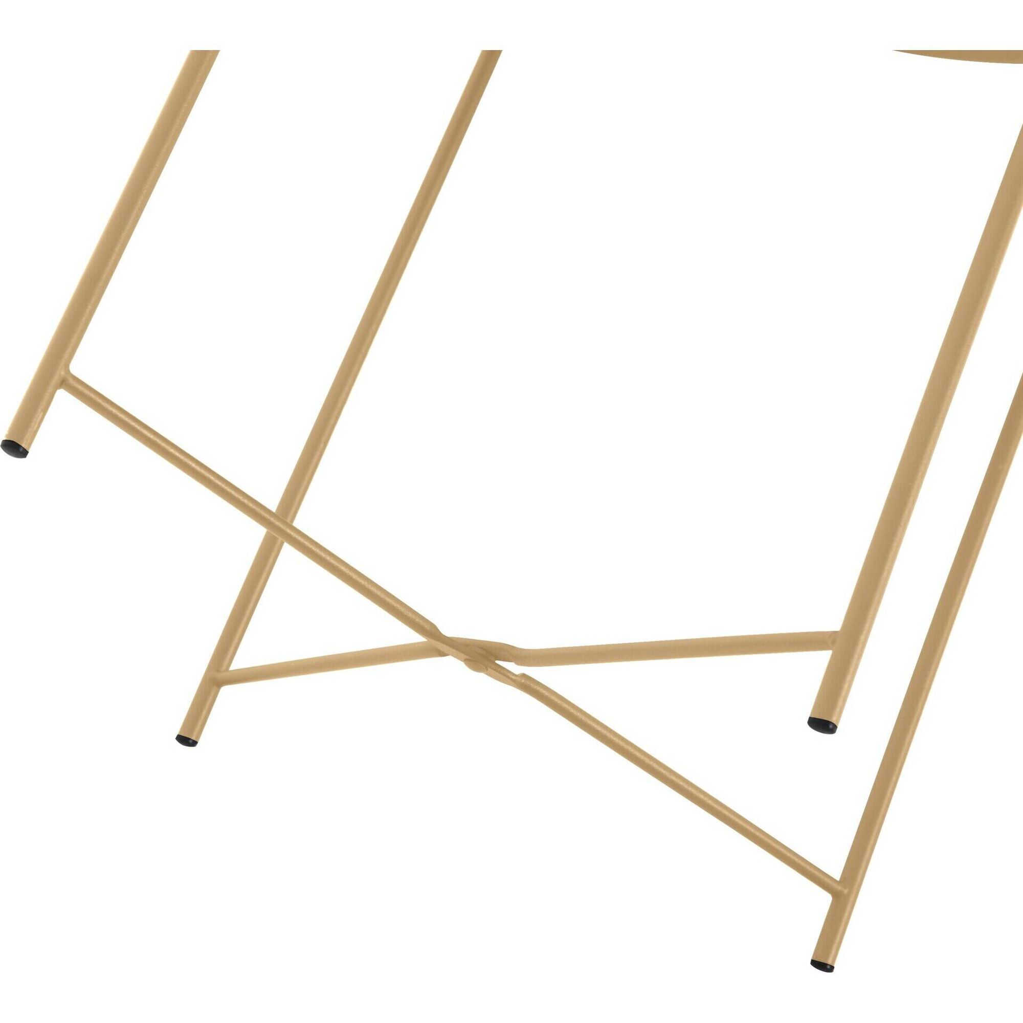 Mesa de Apoio 47cm Dourada Lecce Kasa