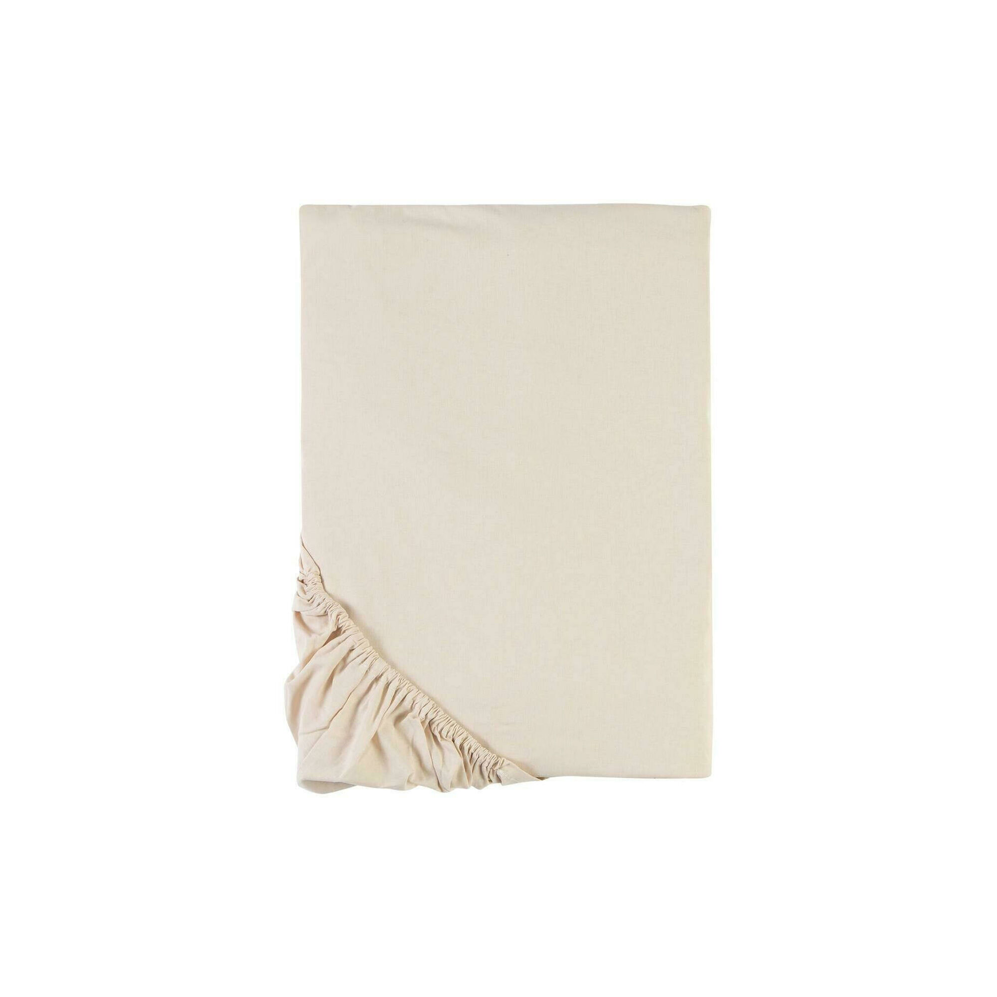 Lençol Avulso Ajustável Algodão 90x190cm Bege