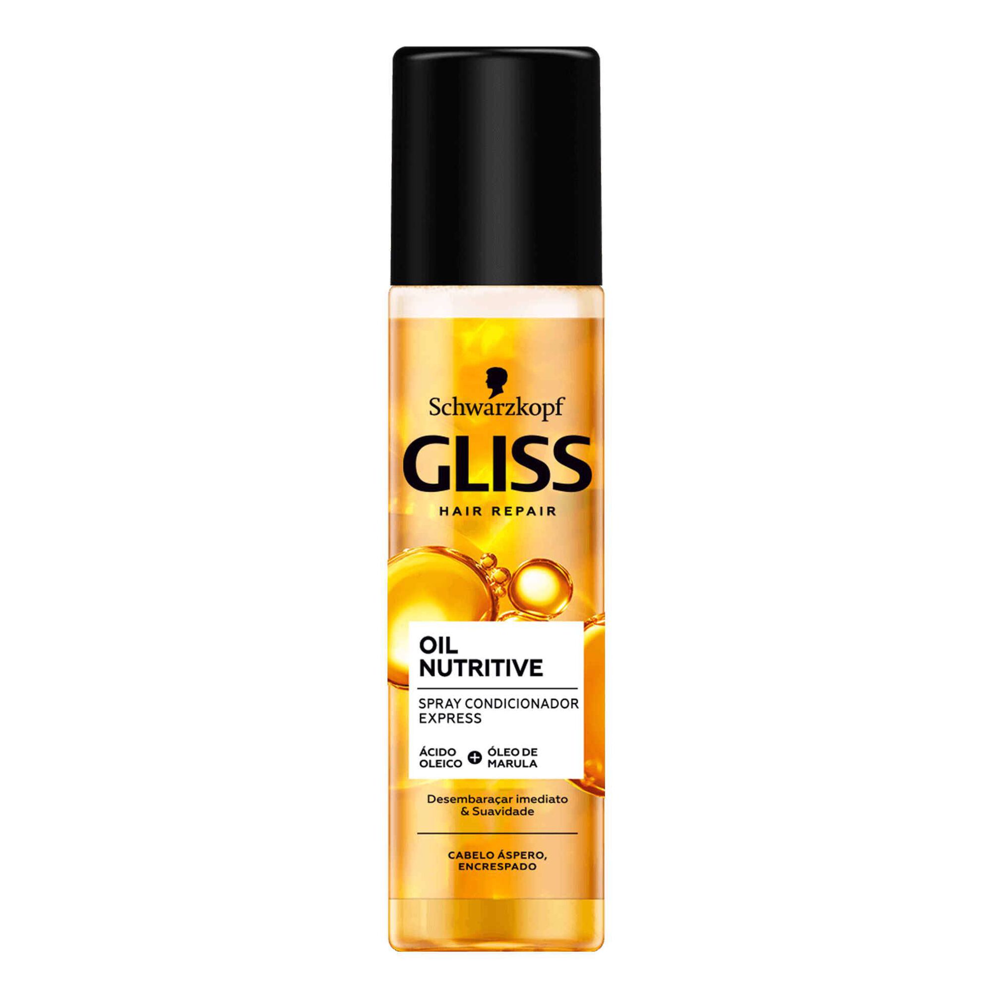 Spray Cabelo Condicionador Gliss Oil Nutritive