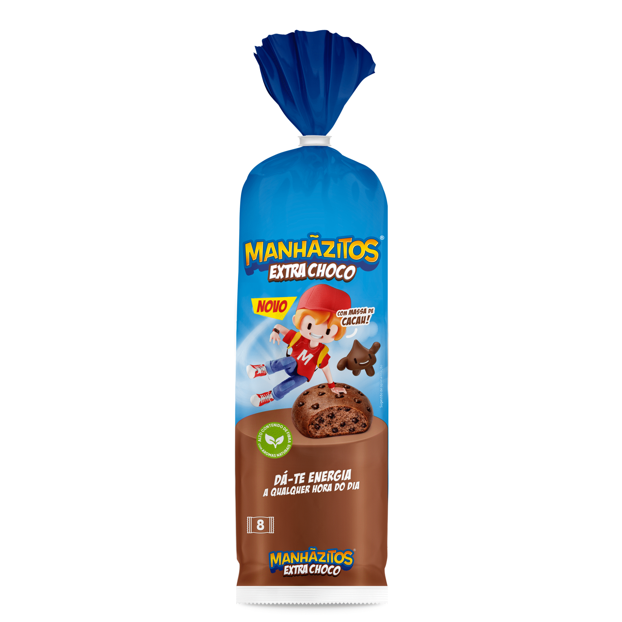 Bolo com Pepitas de Chocolate Manh&atilde;zitos