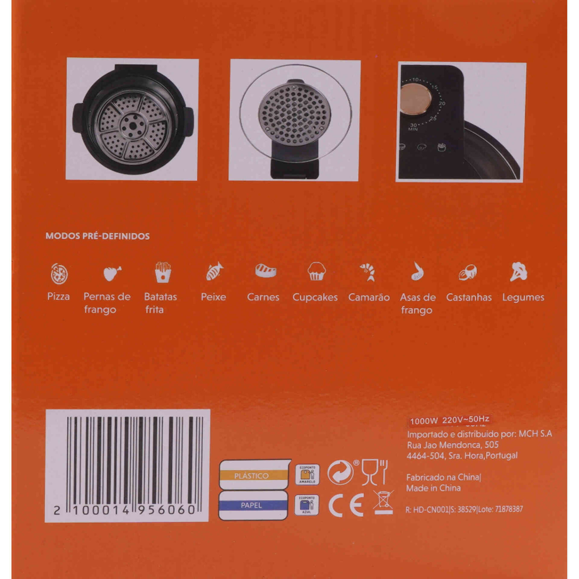 Fritadeira sem Óleo 3L Preta