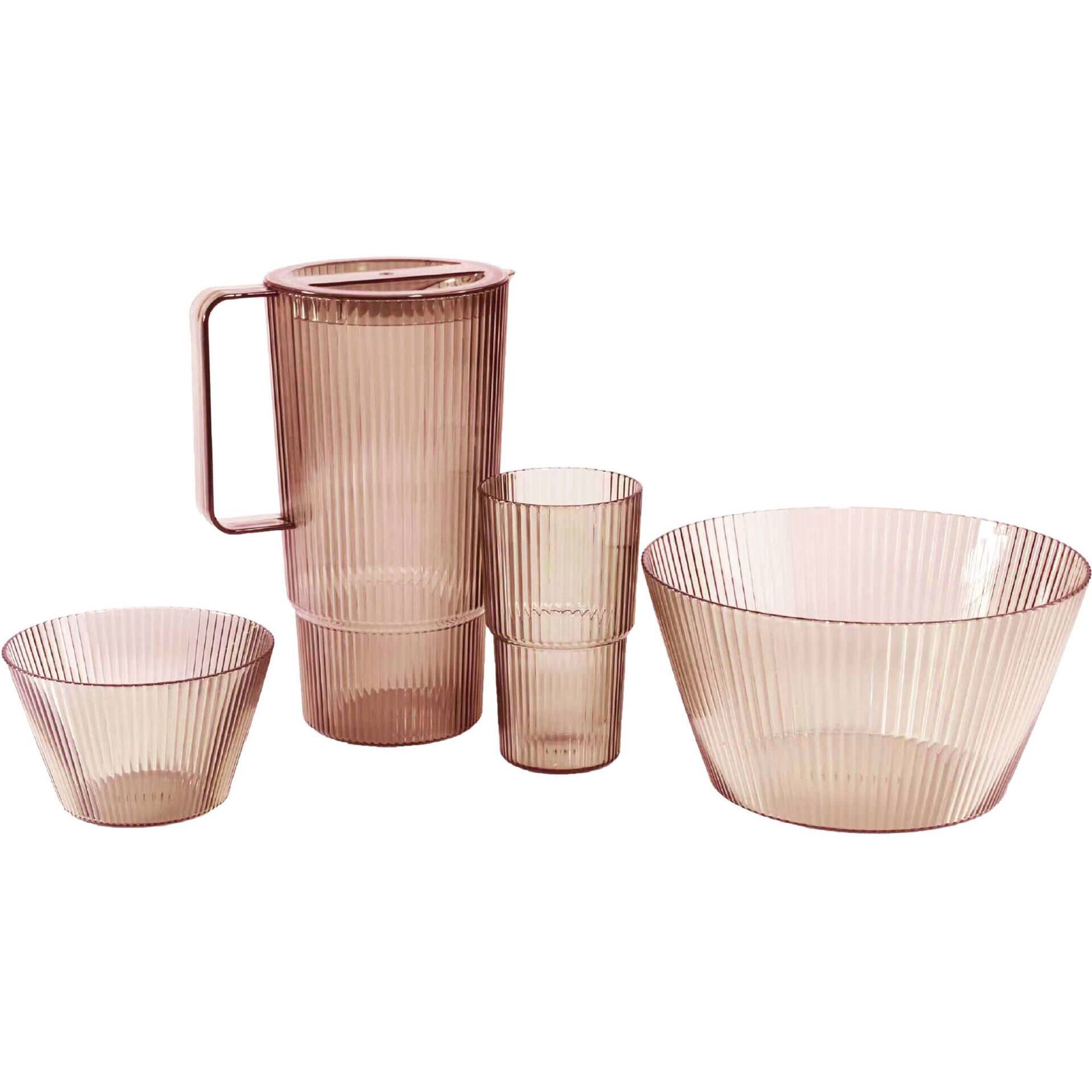 Ta&ccedil;a Pl&aacute;stico Rosa Goiaba Kasa, Rosa, hi-res