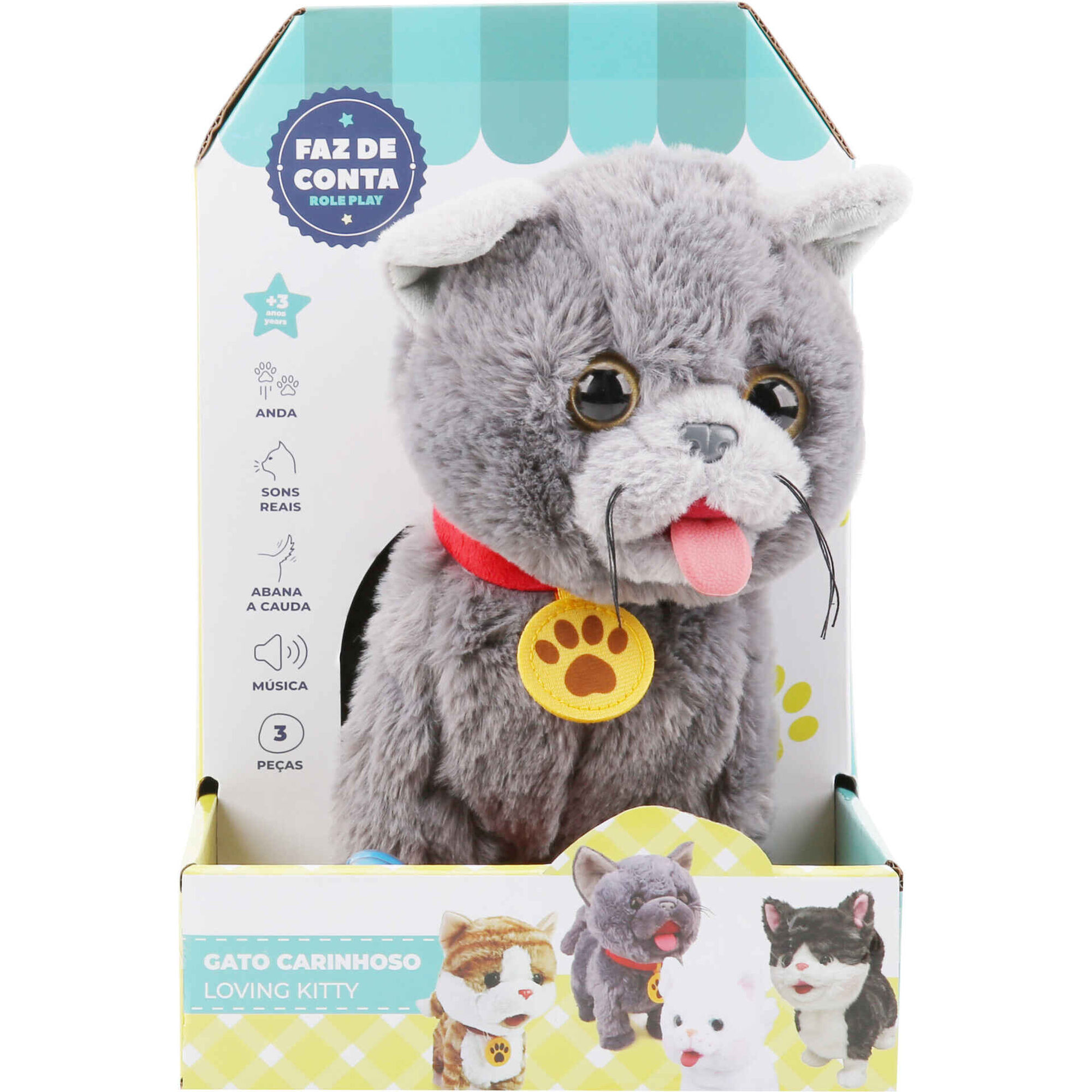 Zoko Faz de Conta - Peluche Gato Carinhoso (v&aacute;rios modelos)