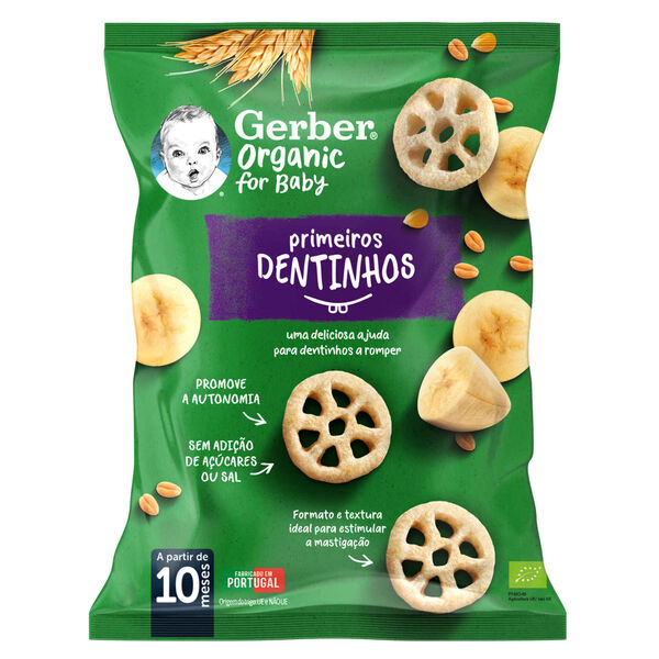 Snack para Bebé com Cereais e Banana Primeiros Dentinhos +10M Gerber