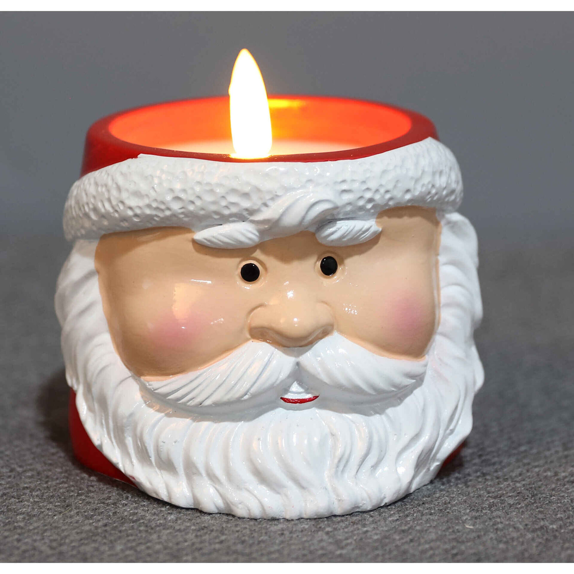 Vela LED Cara Pai Natal