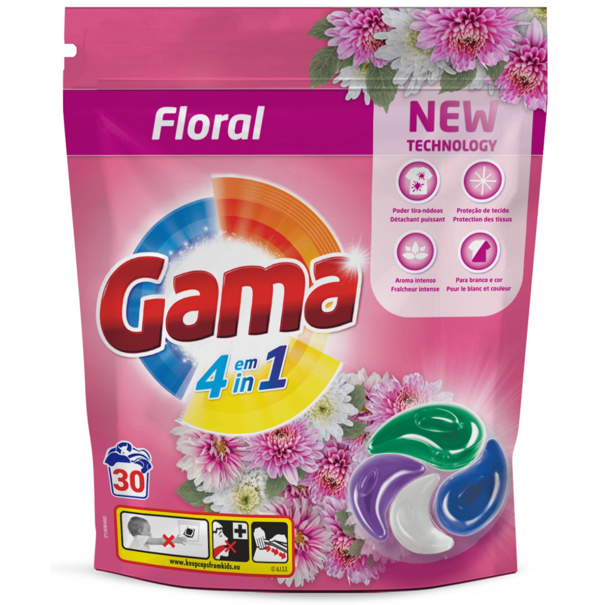 Detergente Máquina Roupa Cápsulas Floral