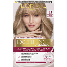 Coloração Permanente Excellence Creme Louro Claro Cendré 8.1