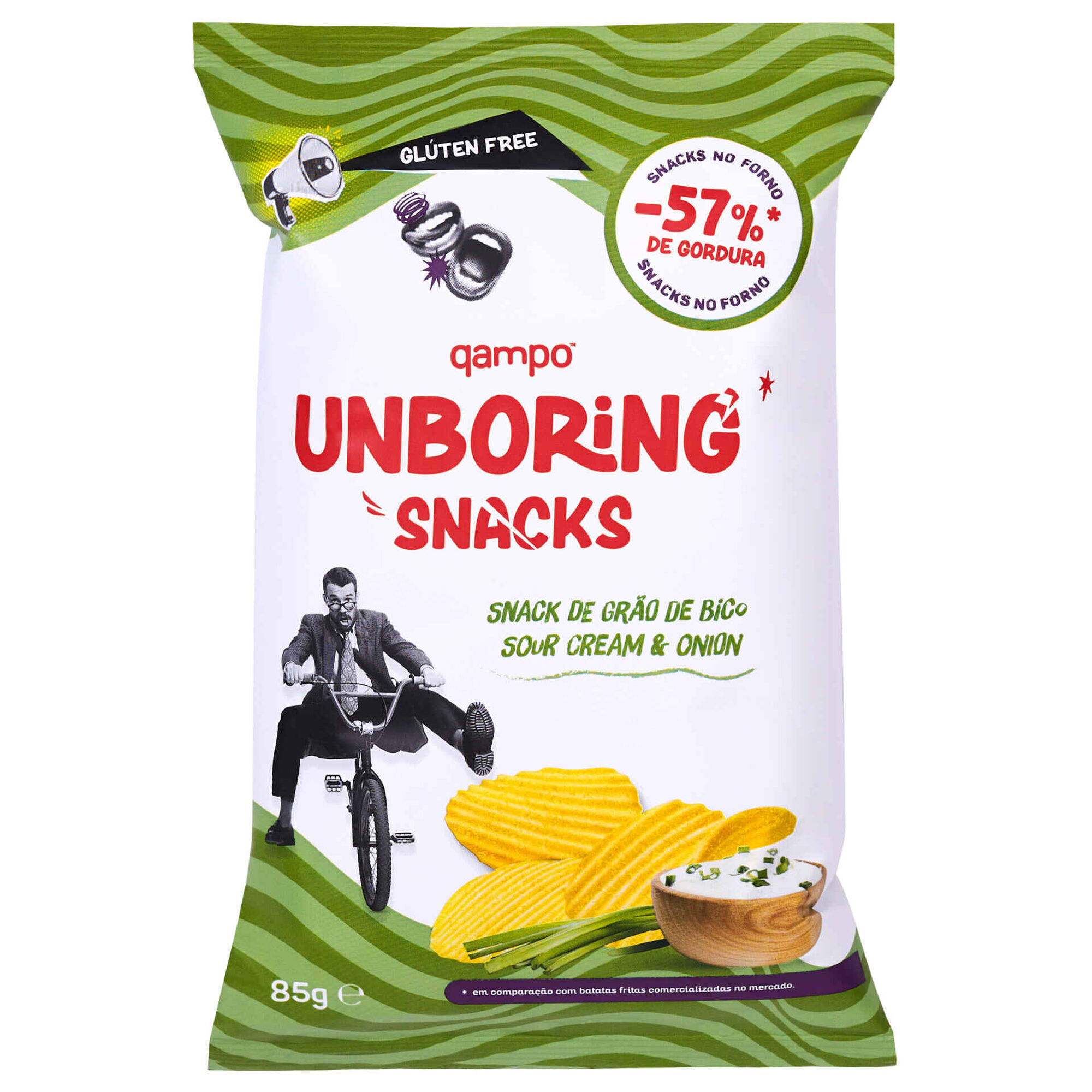 Snacks Salgados Gr&atilde;o de Bico, Sour Cream e Cebola Unboring