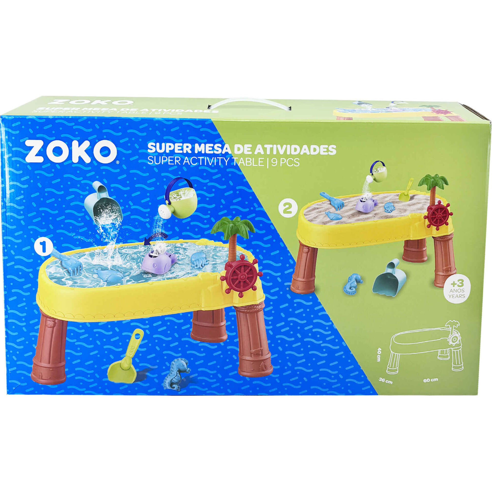 Zoko - Mesa 2 em 1 - &Aacute;gua e Areia