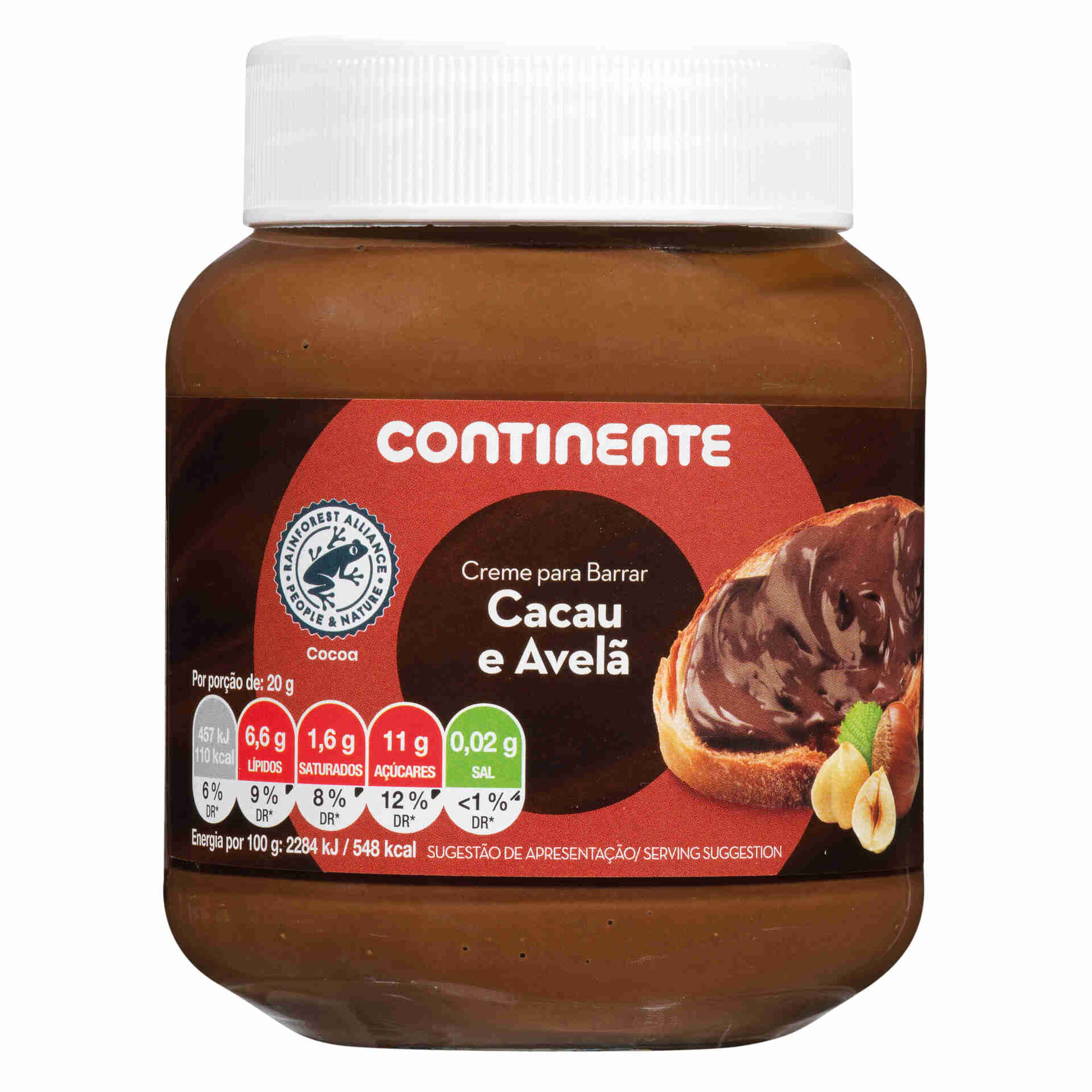 Creme para Barrar Cacau e Avelã